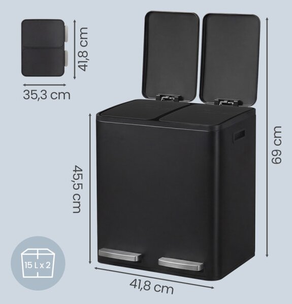 Odpadkový kôš na triedený odpad LTB130BZ02
