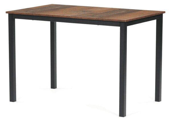 Jedálenský stôl 110x70 cm GDT-202 staré drevo / čierny