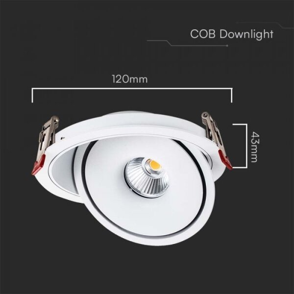 LED Podhľadové bodové svietidlo LED/12W/230V 3000/4000/6400K pr. 12 cm biela