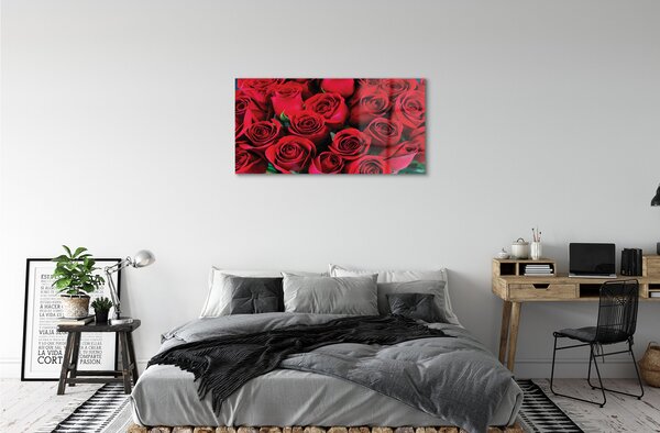 Obraz na skle ruže 100x50 cm 2 Prívesky