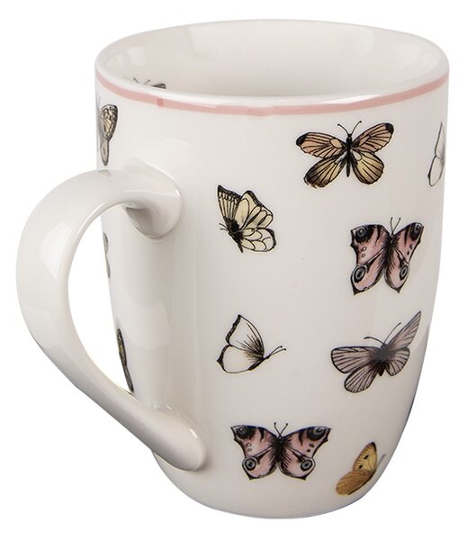 Porcelánový hrnček s motýlikmi Butterfly Paradise - 12*8*10cm / 350 ml - Clayre & Eef