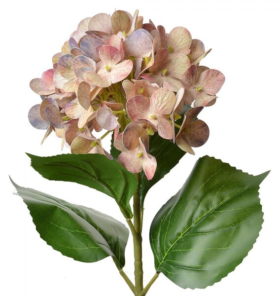 Ružová umelá kvetina hortenzie Hydrangea - 16*15*68 cm - Clayre & Eef