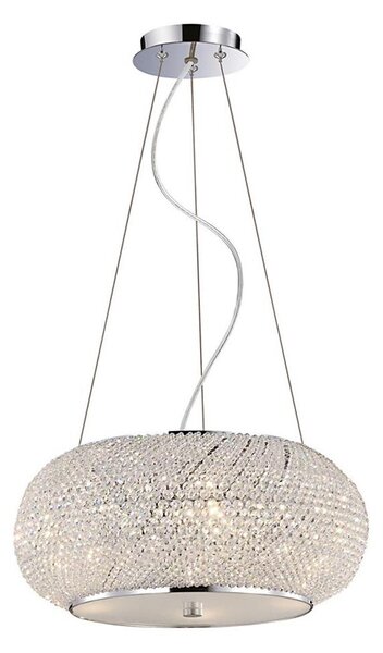 Ideal Lux - Krištáľový luster PASHA 10xE14/40W/230V pr. 55 cm chróm