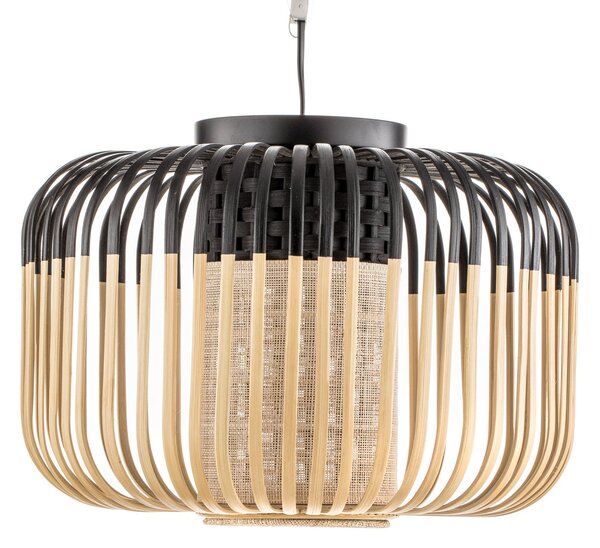 Stropné Lampa Forestier, Bamboo Light S, stmievateľné, Čierna, Obývacia izba, Bambus, Dizajnový