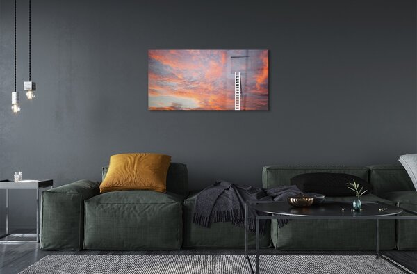 Sklenený obraz Rebrík slnko oblohu 100x50 cm 2 Prívesky