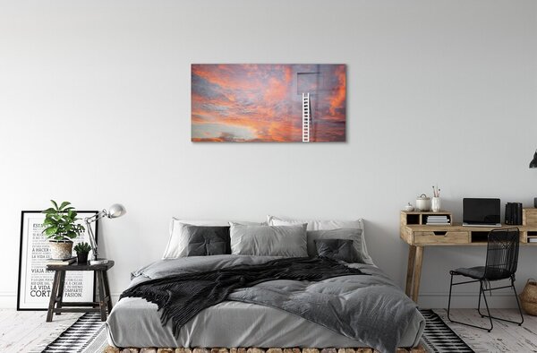Sklenený obraz Rebrík slnko oblohu 100x50 cm 2 Prívesky