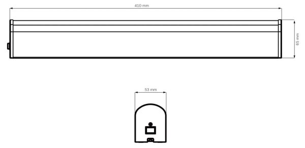 LED Kúpeľňové osvetlenie zrkadla ALEX LED/8W/230V 4000K 41 cm IP44 čierna