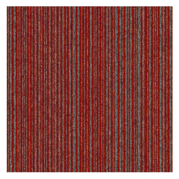 Tapibel , Kobercový štvorec Coral Lines 60380-50 červeno-šedý 50 x 50 cm, chodba / predsieň