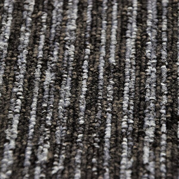 Tapibel , Kobercový štvorec Coral Lines 60345-50 šedo-čierny 50 x 50 cm, chodba / predsieň