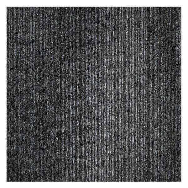 Tapibel , Kobercový štvorec Coral Lines 60345-50 šedo-čierny 50 x 50 cm, chodba / predsieň
