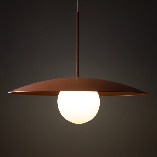 Luster na lanku SLATE 1xE27/15W/230V pr. 65 cm tehlová