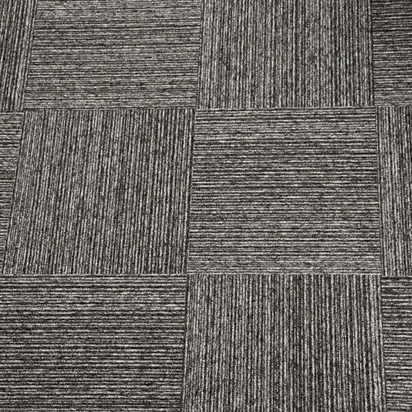 Tapibel , Kobercový štvorec Coral Lines 60345-50 šedo-čierny 50 x 50 cm, chodba / predsieň