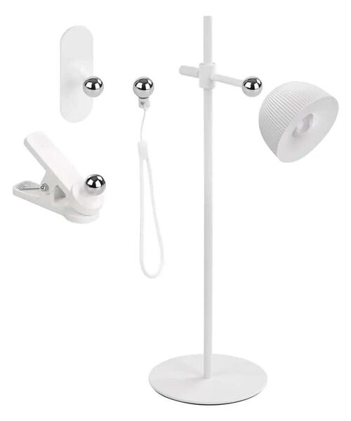 LED Stmievateľná nabíjacia stolná lampa magnetická 4v1 LED/4,2W/3,7V 4000K biela