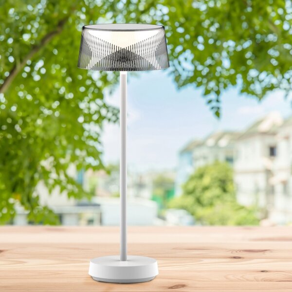 LED Stmievateľná stolná lampa CASABLANCA LED/3,4W/5V USB 3600 mAh IP44 biela