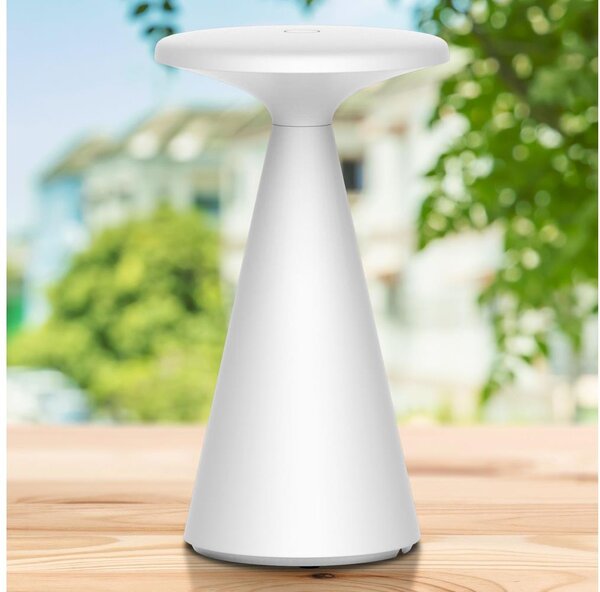 LED stmievateľná stolná lampa PAROS LED/1,8W/5V USB 1800 mAh IP44 biela