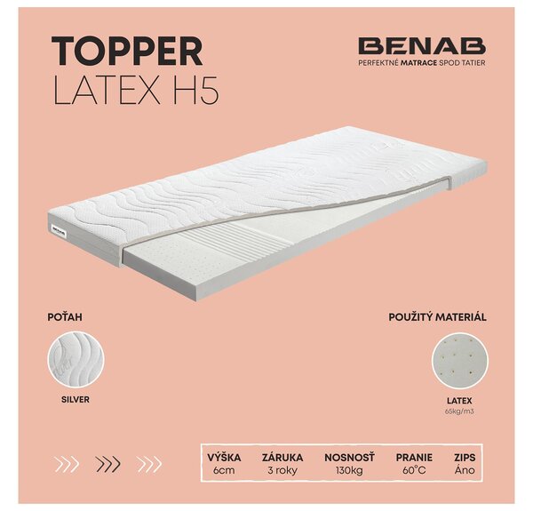 NovýNábytok.sk Vrchný matrac / Topper Benab Kronos H5 200x160 cm (T3). Vlastná spoľahlivá doprava až k Vám domov. 763641