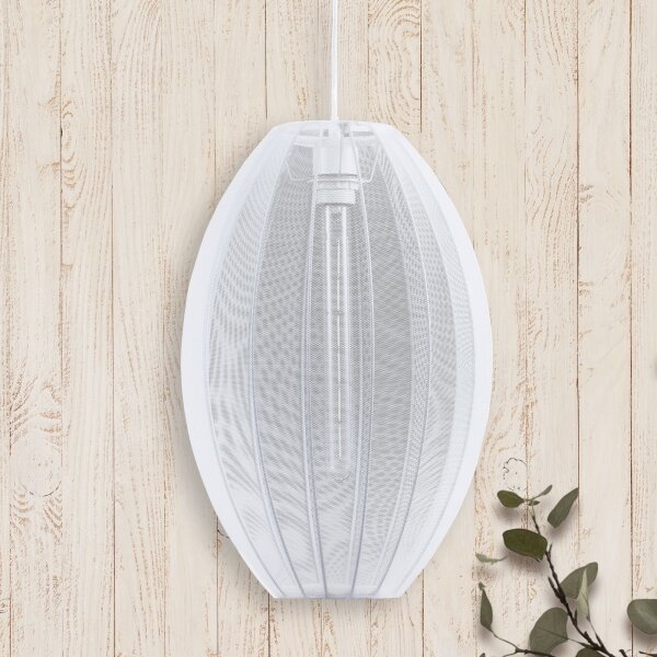 Luster na lanku KAREI 1xE27/20W/230V pr. 30 cm biela