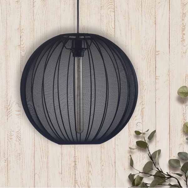 Luster na lanku SENSAI 1xE27/20W/230V pr. 40 cm čierna