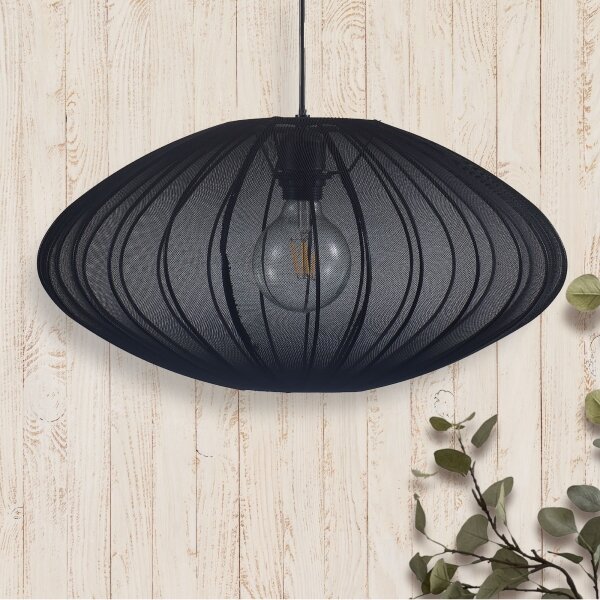 Luster na lanku KINU 1xE27/20W/230V pr. 50 cm čierna