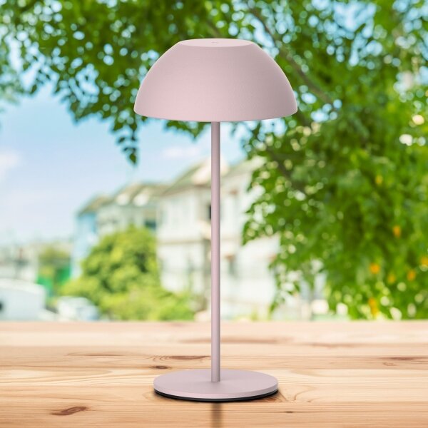 LED Stmievateľná stolná lampa TANZANIA LED/1,8W/5V USB 1800 mAh IP44 ružová