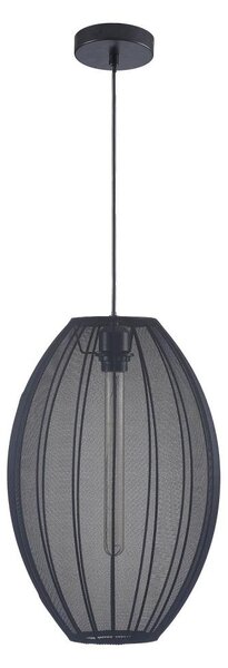 Luster na lanku KAREI 1xE27/20W/230V pr. 30 cm čierna