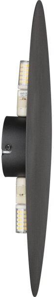 Nástenné svietidlo STONE 2xG9/8W/230V 30x39 cm čierna