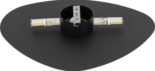 Nástenné svietidlo STONE 2xG9/8W/230V 30x39 cm čierna