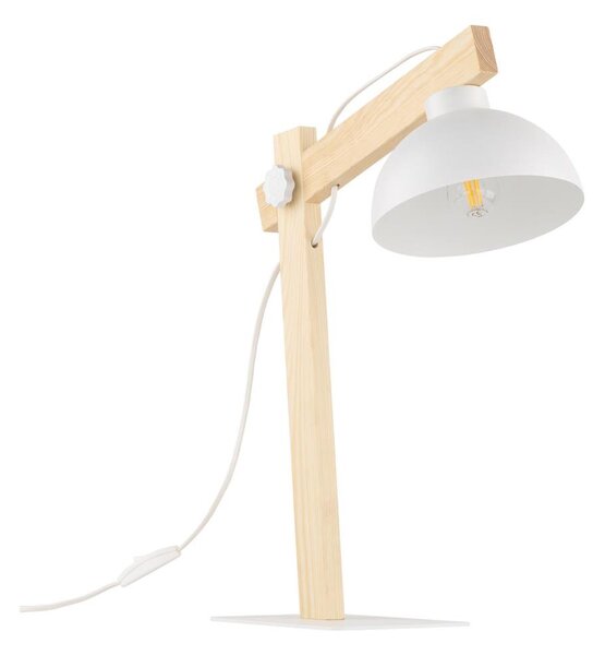 Stolná lampa OSLO 1xE27/15W/230V borovica/biela