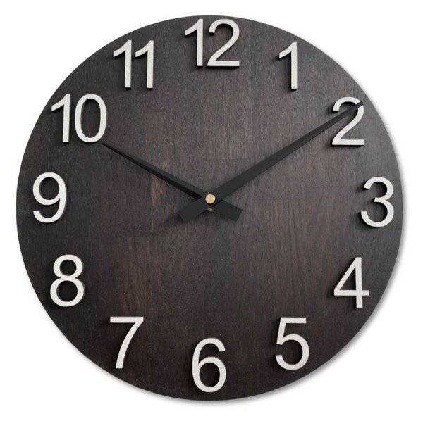 Dizajnové nástenné hodiny z masívneho dreva I SENTOP MAS017-3169-hands/black