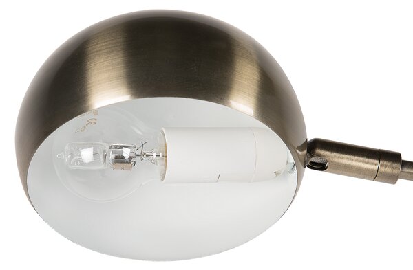 Stojaca lampa zlatá kovová chrómovaná 210 cm s 5 nastaviteľnými tienidlami oblúkový dizajn industriálny štýl