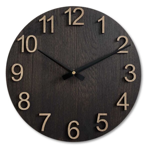 Dizajnové nástenné hodiny z masívneho dreva I SENTOP MAS017-3169-hands/black