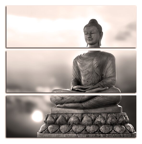 Obraz na plátne - Buddha a západ slnka - štvorec 359FC (75x75 cm)
