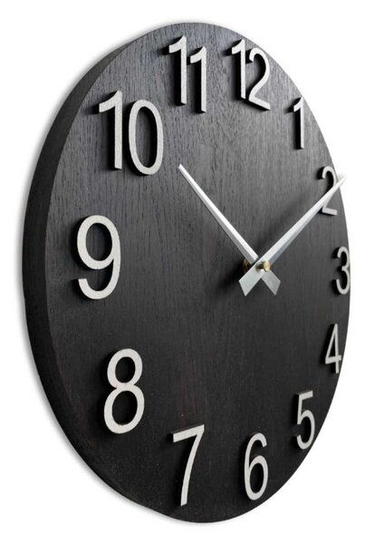 Dizajnové nástenné hodiny z masívneho dreva I SENTOP MAS017-3169-hands/silver