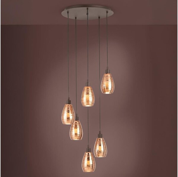 Eglo 39508 - Luster na lanku SIRACUSA 6xE27/60W/230V