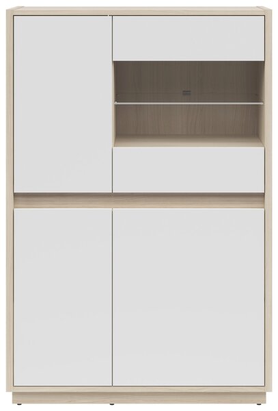 VITRÍNA, biela, farba duba, 95/141,5/42 cm Hom`in - Sklenené vitríny