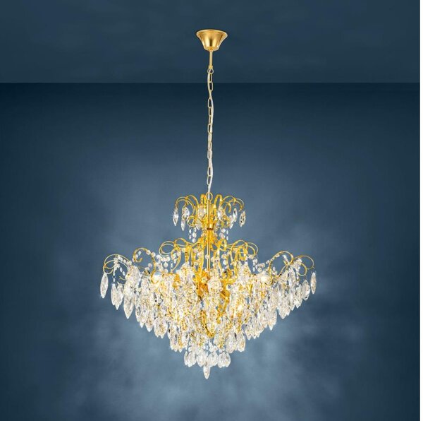 Eglo 39606 - Luster na reťazi FENOULLET 9xE14/25W/230V zlatá
