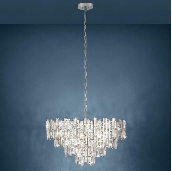 Eglo 39627 - Luster na reťazi CALMEILLES 10xE14/25W/230V priemer 78 cm