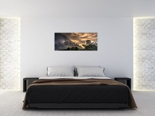 Obraz mračien a lesa (120x50 cm)