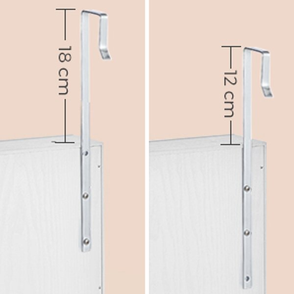 SONGMICS Nástenná zrkadlová šperkovnica s LED osvetlením 37 x 120 x 10 cm, biela
