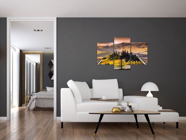 Obraz krajiny v knihe (90x60 cm)