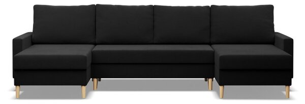 Sedacia súprava BLANK Comfort v tvare U čierna