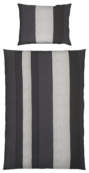 POSTEĽNÁ BIELIZEŇ, satén, antracitová, 140/200 cm Dieter Knoll - Obliečky & plachty