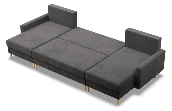 Sedacia súprava BLANK Comfort v tvare U sivá