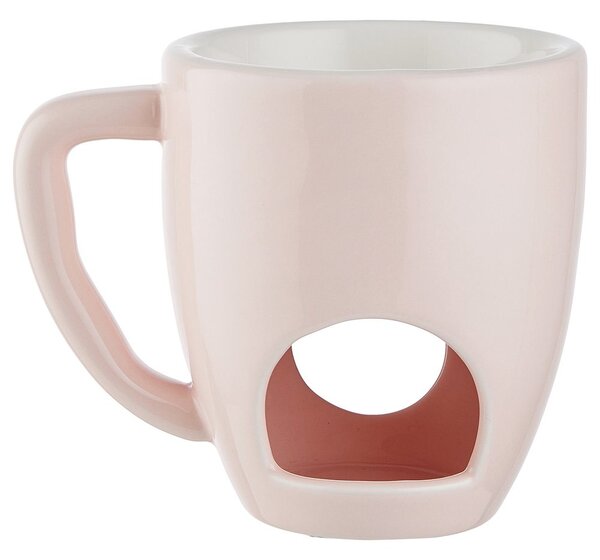 CHOCOLATE FONDUE Hrnček se 2 vidličkami - sv.ružová