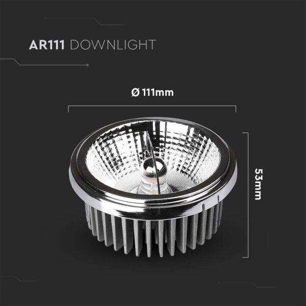 LED Podhľadové bodové svietidlo LED/20W/230V 6400K pr. 11 cm lesklý chróm