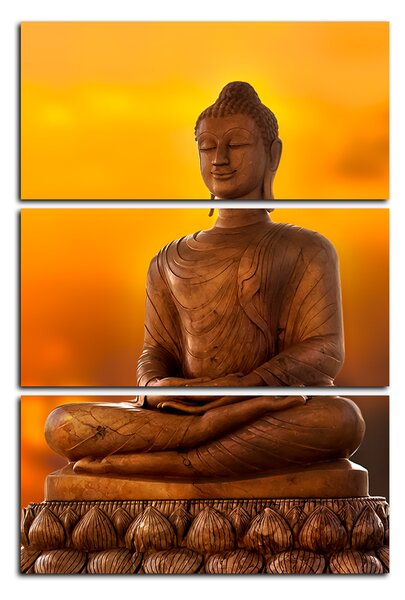 Obraz na plátne - Buddha a západ slnka - obdĺžnik 759B (90x60 cm )