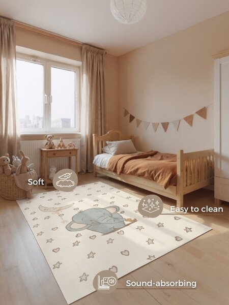 Koberec Hanse Home ADVENURES LITTLE ELLIE krémový