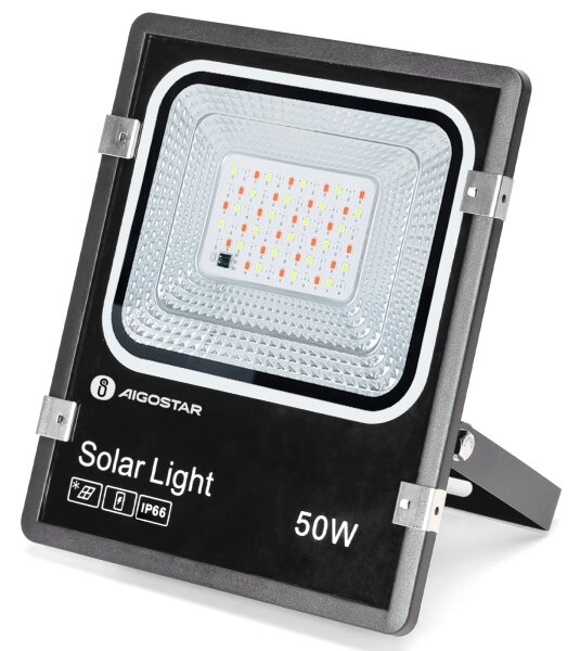 Aigostar - LED RGB Stmievateľný solárny reflektor LED/50W/3,2V IP66 + DO