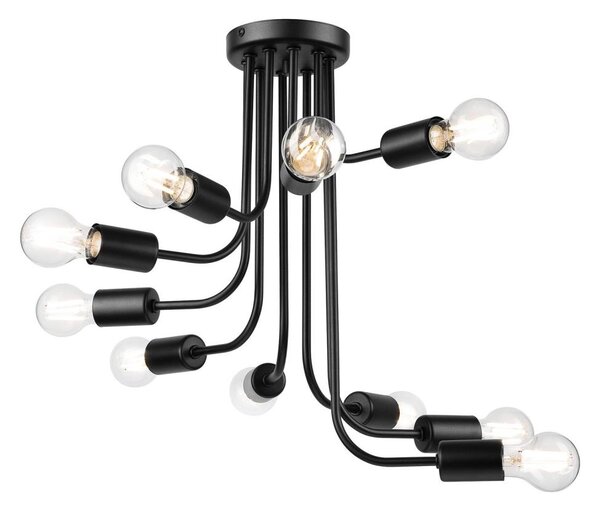 Prisadený luster TRINITY 10xE27/15W/230V čierna