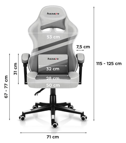 Herná stolička Force 4.4 White Mesh